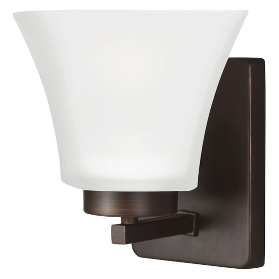 One Light Wall / Bath Sconce by Generation Lighting - Seagull 4111601EN-710 in Brown Finish
