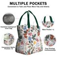 thumbnail image 3 of Pioneer Flower Floral Print Pattern Drawstring Lunch Bag Women - Drawstring Lunch Bag Insulated for Work Office - Stain-Resistant Large Lunchbags for Women with Multi-Pockets, 3 of 6