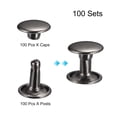 thumbnail image 3 of 100 Sets Leather Rivets 12x12mm Double Cap Rivets Gun-black, 3 of 6