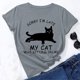 thumbnail image 2 of Camiseta de manga corta con estampado de animales y cuello redondo suelto a la moda de verano para mujer Pompotops hfajkhk134374, 2 of 6