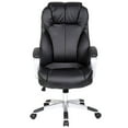thumbnail image 5 of 2xhome Set of 2 - Black - Deluxe Professional PU Leather Big Tall Ergonomic Office High Back Chair Manager Task Conference Executive Swivel Tilt Padded Arms, 5 of 5
