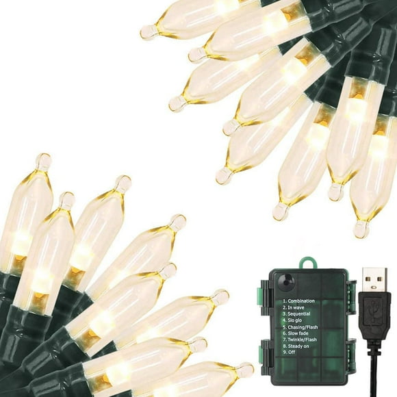 Guirnalda de luces navideñas, cómodas, 10 m, 100 LED, resistentes al agua