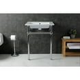 thumbnail image 2 of Kingston Brass KVBH252271 Templeton 25" Ceramic Console Sink with Brass Legs (1-Hole), White/Polished Chrome, 2 of 8