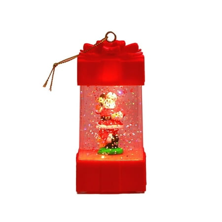 

Ruanlalo Wind Lamp Exquisite Christmas Light Romantic Plastic Battery Operated Lighted Swirling Glitter LED Lamp for Birthday