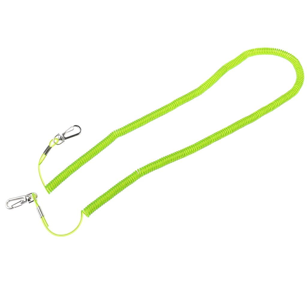 MonkeyJack Fishing Coiled Lanyard Safety Rope Wire Steel Inside Attached with Covered with PVC Strong Enough to Withstand Heavy Duty for Home Using Outdoor Sports