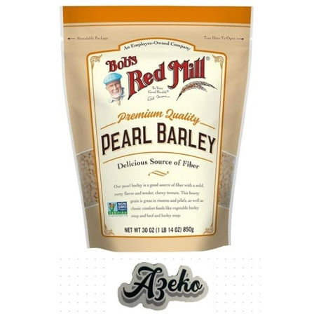 Bob Red Mill Pearl Barley Bag, Great Source of Fiber 30 oz Bag (Pack of 1) Packed By Azeko RED19