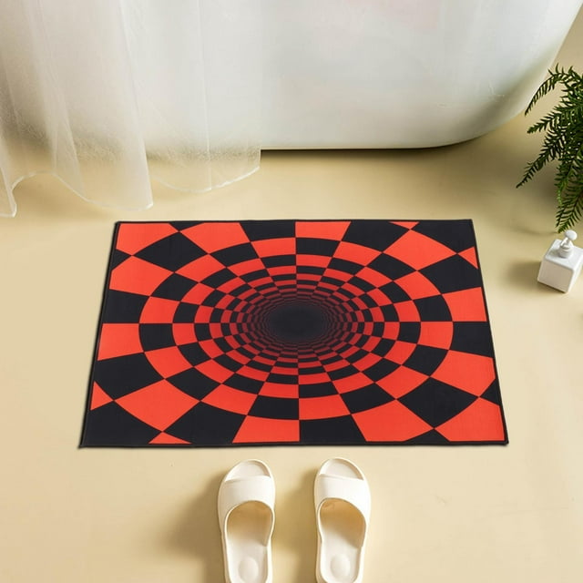 Felpudo 3D Illusion Yotijar Alfombra Puerta Mat Abstracto Geométrico óptico Antideslizante 60x90cm