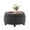 Darkgrey, variant on Beige Round Ottoman with Storage and Reversible Tray, Upholstered Fabric Footrest Coffee Table for Living Room, Bedroom, Entryway-25 Inch