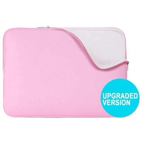 RAINYEAR Laptop Sleeve Case Compatible with 13.3 Inch MacBook Air Pro Touch Bar for 13.3" Notebook Computer Tablet Chromebook 13" Soft Cover Protective Carrying Padded Bag(Pink,Upgraded Version)