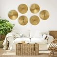 thumbnail image 4 of 12" Gold Wall Décor Pack of 3 Metal Starbursts Radial Plate Wall Art Modern Accent Hanging Wall Decorations For Home Office Bedroom Or Living Room Wall Sculptures, 4 of 6