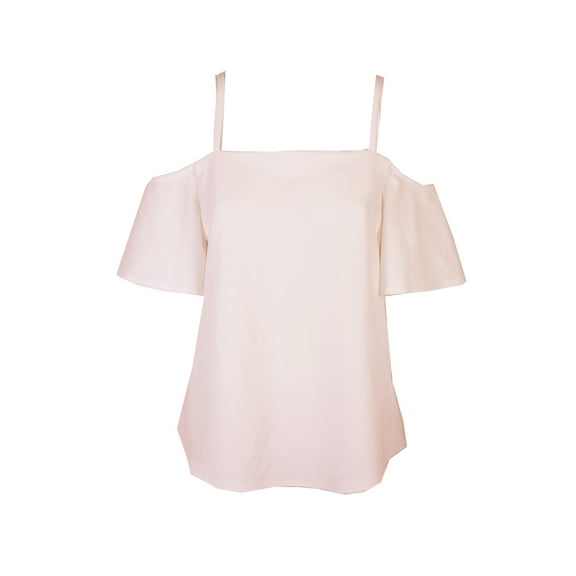 Bar Iii Womens Light Pink Crepe Off-The-Shoulder Top XS