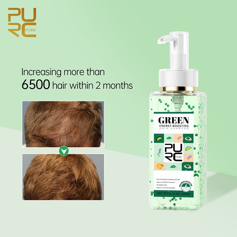 PURC Hair Shampoo Sulfate Free Oil Control Smoothing Repair Dry Damaged Hair Growth Scalp Treatment Products 200ml