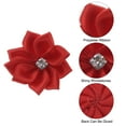 thumbnail image 3 of Uxcell 1.2 Inch Small Ribbon Flowers Satin Ribbon Flowers Mini Fabric Flowers Red 50 Pcs, 3 of 6
