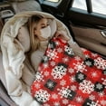 thumbnail image 6 of Christmas Decorative Throw Blanket Snowflake Throw Blanket for Couch Sofa Bed Soft Cozy Lightweight Fuzzy Plush Fleece Blankets and Throws Xmas Winter Blanket, 6 of 6