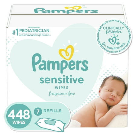 Pampers Sensitive Baby Wipes Refill Pack - 448ct