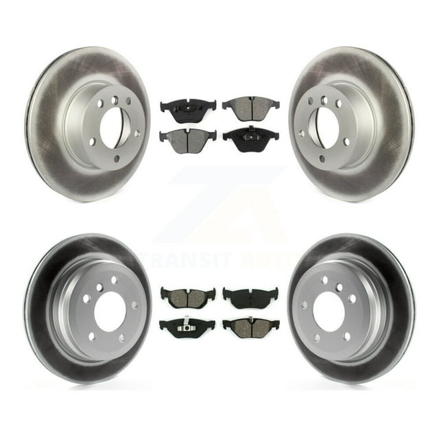 Transit Auto Front Rear Coated Disc Brake Rotors and Semi-Metallic Pads Kit for Car BMW 328i xDrive X1 328xi KGS-101019