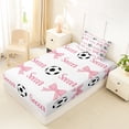 thumbnail image 4 of Erosebridal Soccer Ball Games Twin Sheet Sets For Football Boys,Pink Bows Kawaii Bowtie Girls Bedding 3 Pieces, 4 of 6