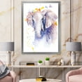thumbnail image 3 of Designart 'Portrait of An Elephant Yellow and Blue Strokes' Farmhouse Framed Art Print, 3 of 4