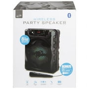 iLive Bluetooth Wireless LED Light Effects Party Speaker, ISB200B, Black