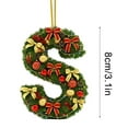 thumbnail image 2 of DAMAI 2026 New 26 Christmas Letter Ornaments with Bow Berry Pinecone Christmas ball, 2D Initial Ornaments for Christmas Tree, Personalized Name Decorations with Alphabet Letters for Holiday Decor, 2 of 5