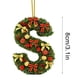 thumbnail image 2 of Adornos navideños artesanales decorativos para el árbol, monogramas decorativos acrílicos 2D con gorro de Papá Noel, 26 letras, adornos navideños colgantes para manualidades, decoración navideña para, 2 of 5