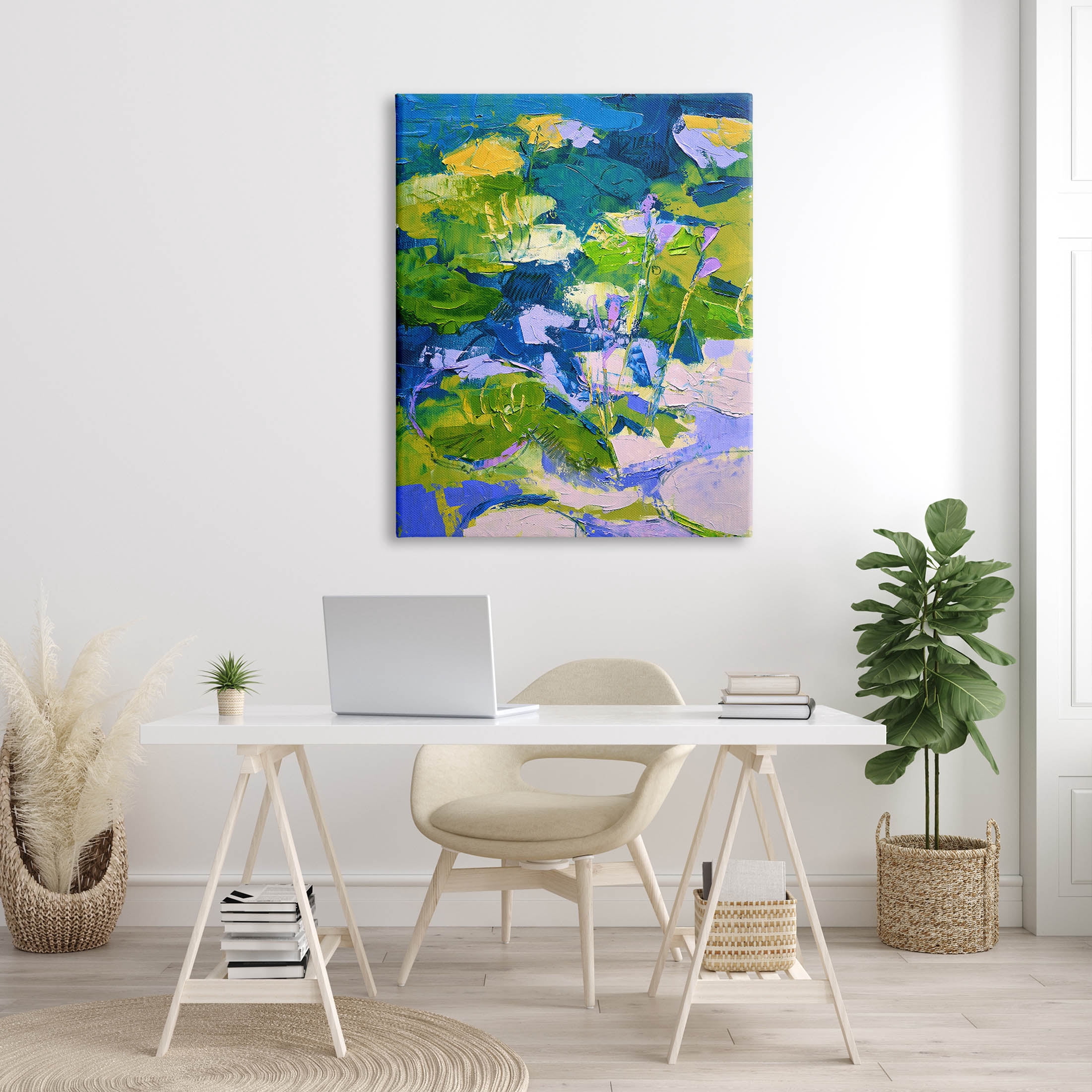 Stupell Industries Bold Pond Botanicals Lotus Flowers Painting Gallery Wrapped Canvas Print Wall Art, Design by Dorothy Fagan
