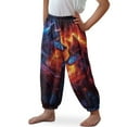 thumbnail image 3 of DISNIMO Galaxy Wolf Kids Harem Pants Boys Bloomer Harem Pants Kids Bloomer Trousers Boys Harem Bloomers for Boys Loose Legged Sweatpants 13-16 Elastic Basic Harem Pants for Boys Beach Pants Girls, 3 of 7