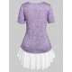 thumbnail image 3 of Talla grande Tamaño de Tinte Faux Twinset Tee Rosegal Camisetas tallas grandes, 3 of 5