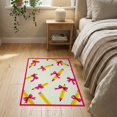 thumbnail image 3 of ODIKA 2'x3' Washable Accent Rug School Pencil Door Classroom Coquette Schoolgirl Teacher Preschool for Bedroom, Nursery, RV, Pet Friendly, Bedside Mat, 3 of 7