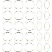 100Pcs Brass Multi-Purpose O Ring 20mm Hollow Charms Pendants for Earrings Necklaces Bracelets Creations Resin DIY(Silver)