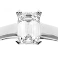 thumbnail image 2 of 18ct White Gold Jewelco London Emerald Cut 1ct Diamond 4 Claw Solitaire Ring, 2 of 7