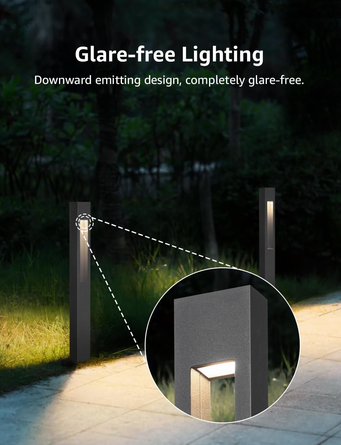 SUNVIE LED Low Voltage Landscape Pathway Lighting 3W for Walkway Garden Yard Decoration, 12 pack