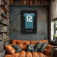 thumbnail image 2 of Travis Hunter Jacksonville Jaguars Facsimile Signature Framed Jersey Art Print, 2 of 2