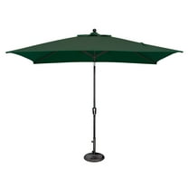 Simply Shade Catalina Octagon Push Button Tilt Umbrella in Black/Forest Green