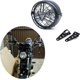 thumbnail image 3 of Universal Motorcycle Headlight, 6 Inch Halogen Headlight With Shade Cover Retro, For Cafe Racer Bobber Chopper Cg125 Gn125 (1pcs), 3 of 5
