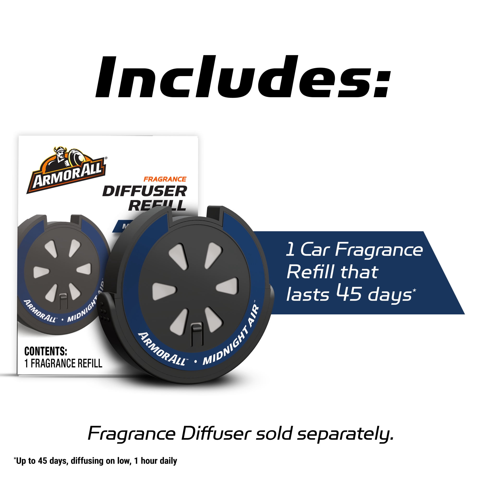 Armor All Fragrance Diffuser Refill, Midnight Air Scent Car Air Freshener Refill