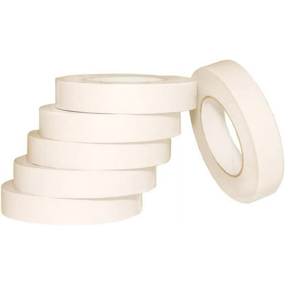 (Pack of 6) 1" Heavy Duty Banner Hem Double Sided Permanent Tape (1-Inch x 164-Feet/55 Yard)