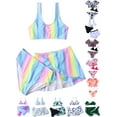 thumbnail image 1 of BULLPIANO Kids Girl 3 Pack Bikini Set Swimwear Bathing Suit Beach Swimsuit 7-13 Years, 1 of 7