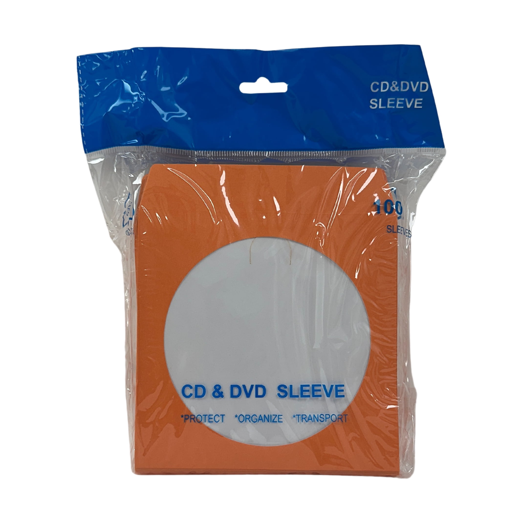 CheckOutStore 400 Orange Color Paper CD Sleeves with Window & Flap