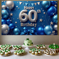 thumbnail image 6 of Metallic Balloons Happy 60 Birthday Decorative Banner for Birthday Celebration Party Indoor Decoration, 6 of 6