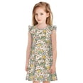 thumbnail image 1 of Balery Daisy Camisón de princesa para niñas, pijama de algodón con mangas abullonadas, suave y bonito.-Small, 1 of 6