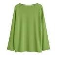 thumbnail image 4 of Miluxas Women's Oversized Baggy Tops Loose Fitting Pullover Casual Blouse T-Shirt Sweater Batwing Sleeve Green M(M), 4 of 7