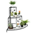 thumbnail image 2 of Costway 3 Tier Floral Corner Plant Stand Metal Flower Pot Rack Stair Display Ladder, 2 of 7