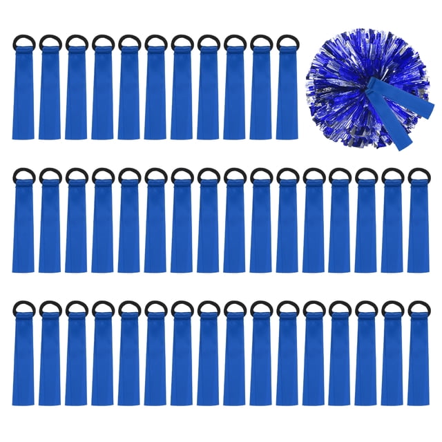 Uxcell 48 Pcs Etiquetas en blanco para pompones de animadoras color azul