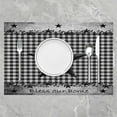 thumbnail image 2 of Western Texas Star Placemats Set of 4 18"x12", Rustic Western Table Place Mats, Black Beige Plaid Placemat for Kitchen Dining Table Decor Indoor Outdoor Farmhouse, 2 of 4