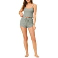 thumbnail image 2 of Unique Bargains Women's Sleepwear Pajama Spaghetti Strap Cami Shorts Lounge Sets, 2 of 5