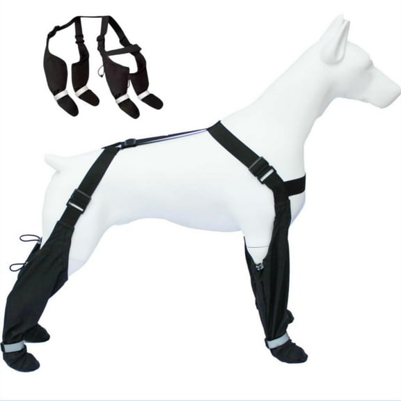 HPZZ Dog Suspender Boots, Suspender Boots for Dogs, Anti-Slip Dog Boots for Large Dogs, Dog Paw Boot Leggings, Dog Boots with Suspenders, Adjustable Dogs Shoes Winter Snow Rain Hiking