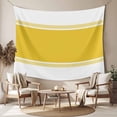 thumbnail image 2 of Yellow Geometric Large Tapestry for Bedroom Wall Hanging Tapestry,Modern Striped Abstract Art Aesthetics Ceiling Backdrop Tapestries Poster Blanket Wall Decor for Teens Room Living Room 86" x 104", 2 of 8