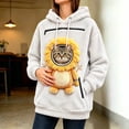 thumbnail image 2 of lcziwo Woman Pet Pouch Hoodie Oversized Dog Cat Carrier Sweatshirt Christmas Graphic Hooded Pullover with Zipper Pet Carry, 2 of 6