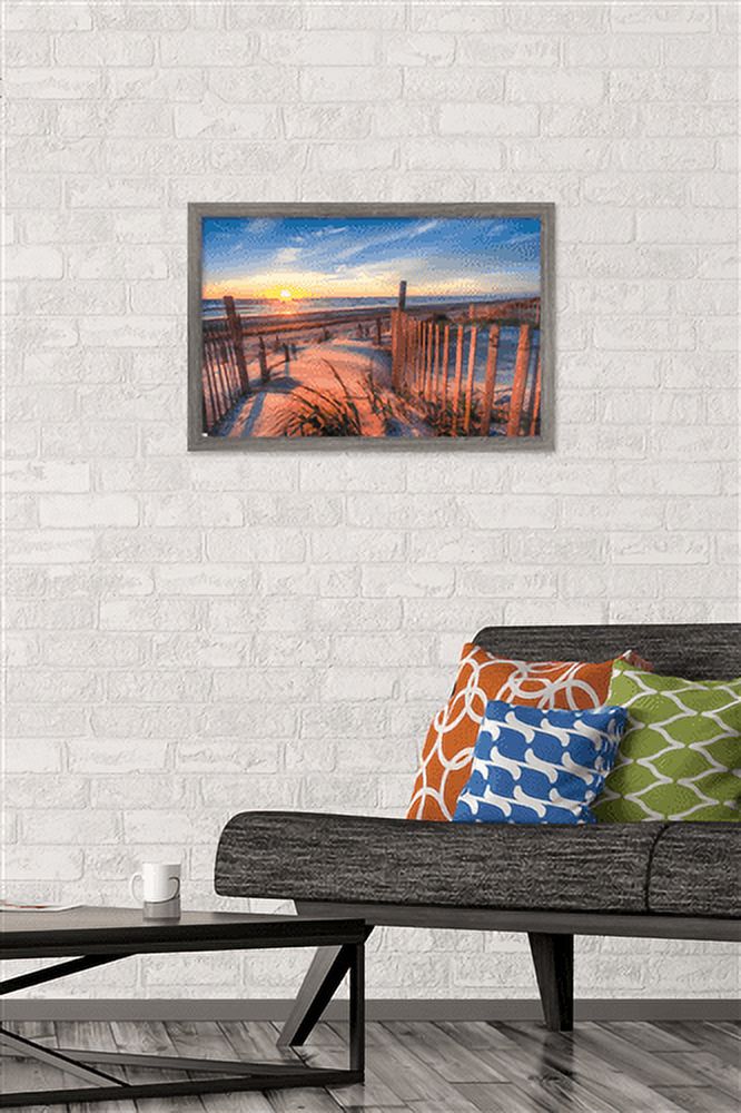 Scenery - Boardwalk Wall Poster, 14.725" x 22.375", Framed